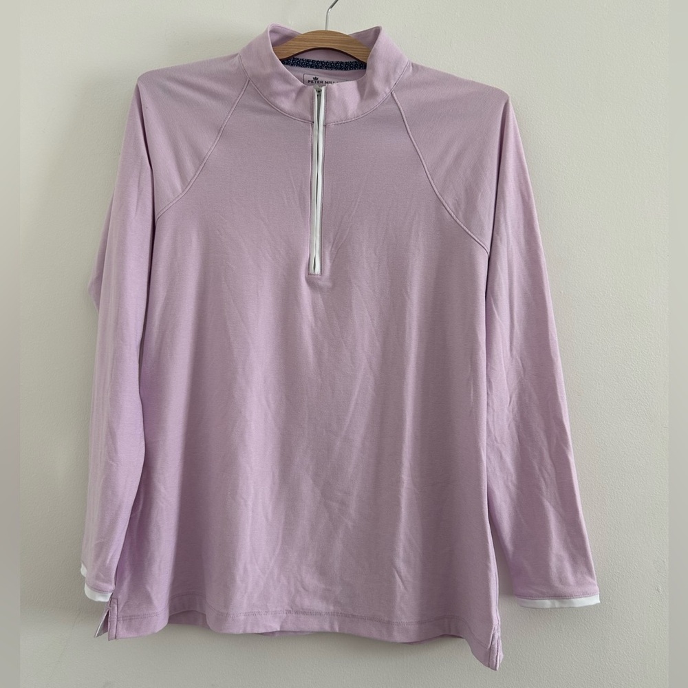 Women’s Peter Millar Golf Pullover Large Purple - image 4